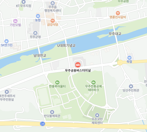 무주시외버스터미널 위치-지도