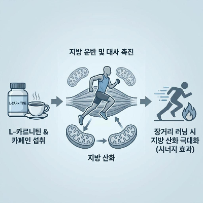 L-카르니틴 및 카페인 섭취가 장거리 러닝 시 지방 산화에 미치는 시너지 효과