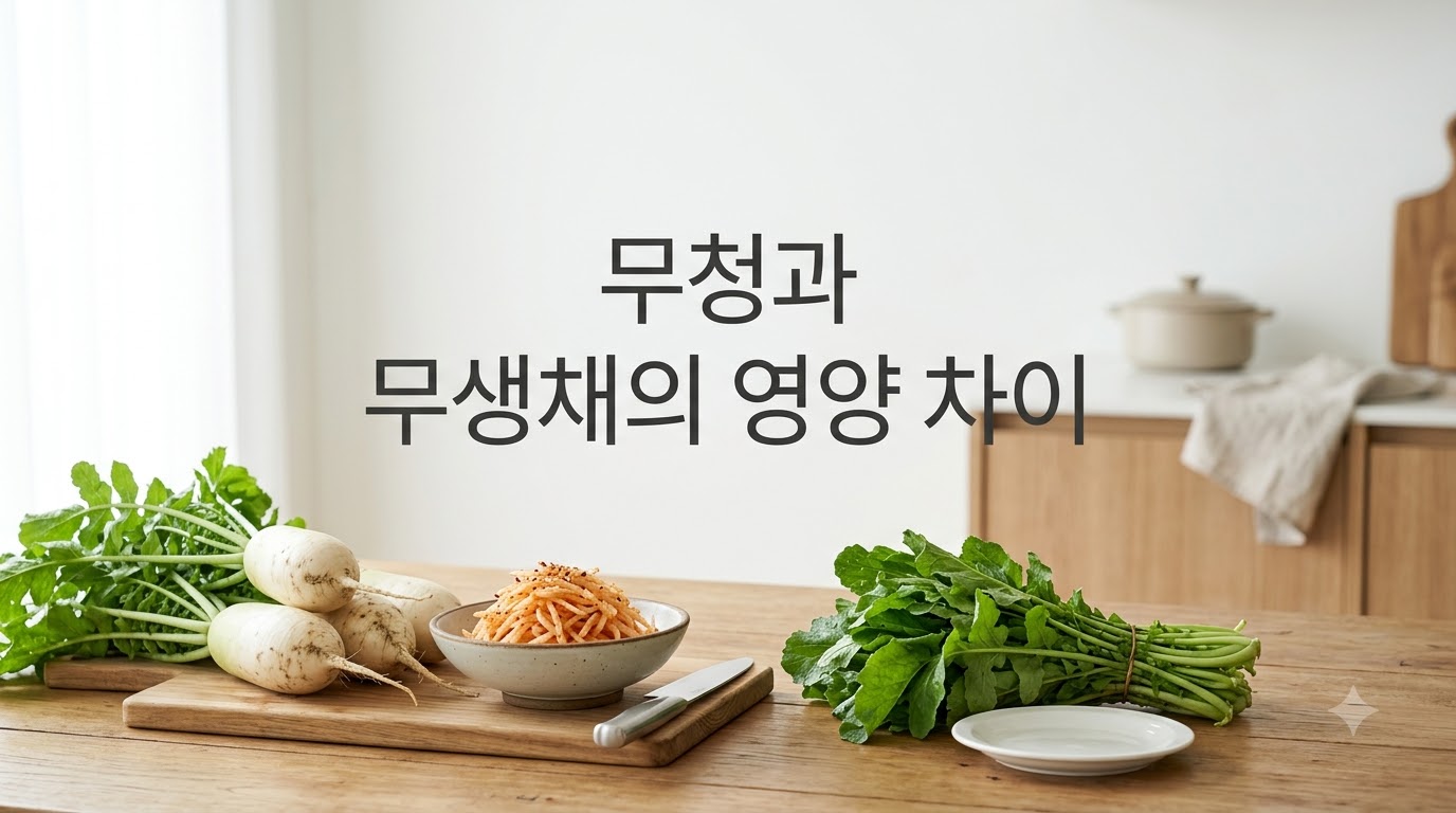무청과 무생채의 영양 차이