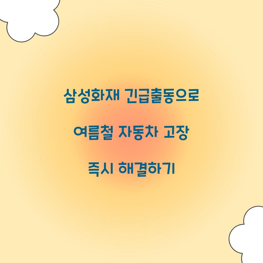 삼성화재 긴급출동