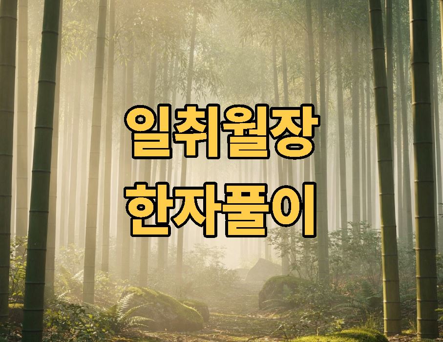 일취월장 뜻 한자 풀이