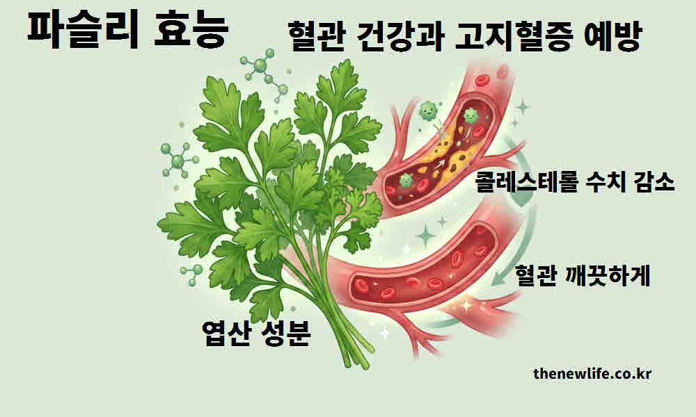 파슬리 효능 혈관 건강 고지혈증 예방