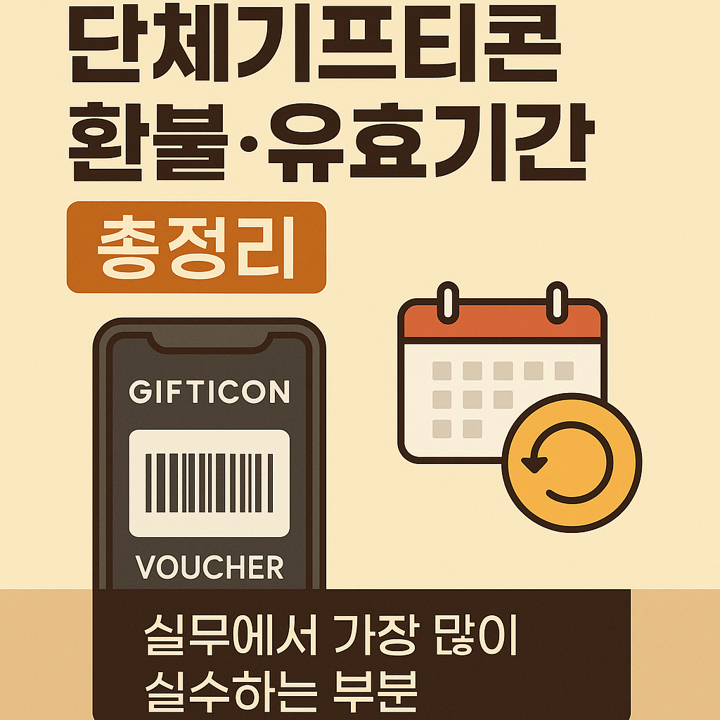 단체기프티콘 환불·유효기간 총정리: 실무에서 가장 많이 실수하는 부분