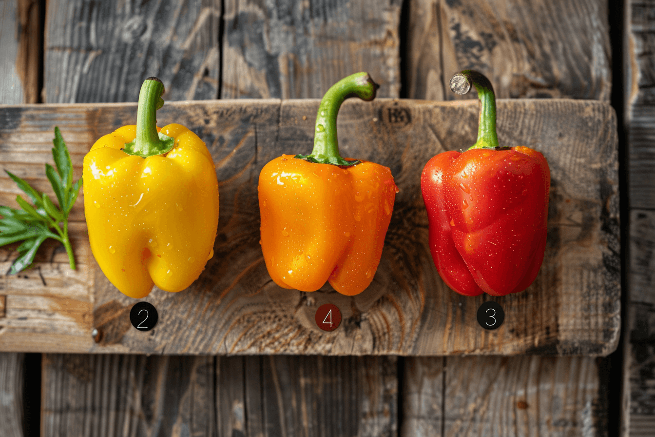 도마-위에-올려진-3개의-파프리카-이미지