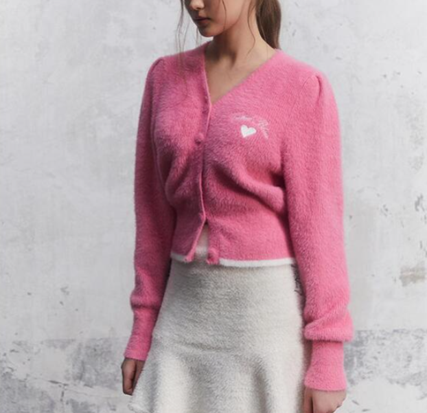 {가디건} 붉은 진주 8회, 9회 :: 천희주(최유나) / 에고이스트 핑크 날개사 하트 가디건