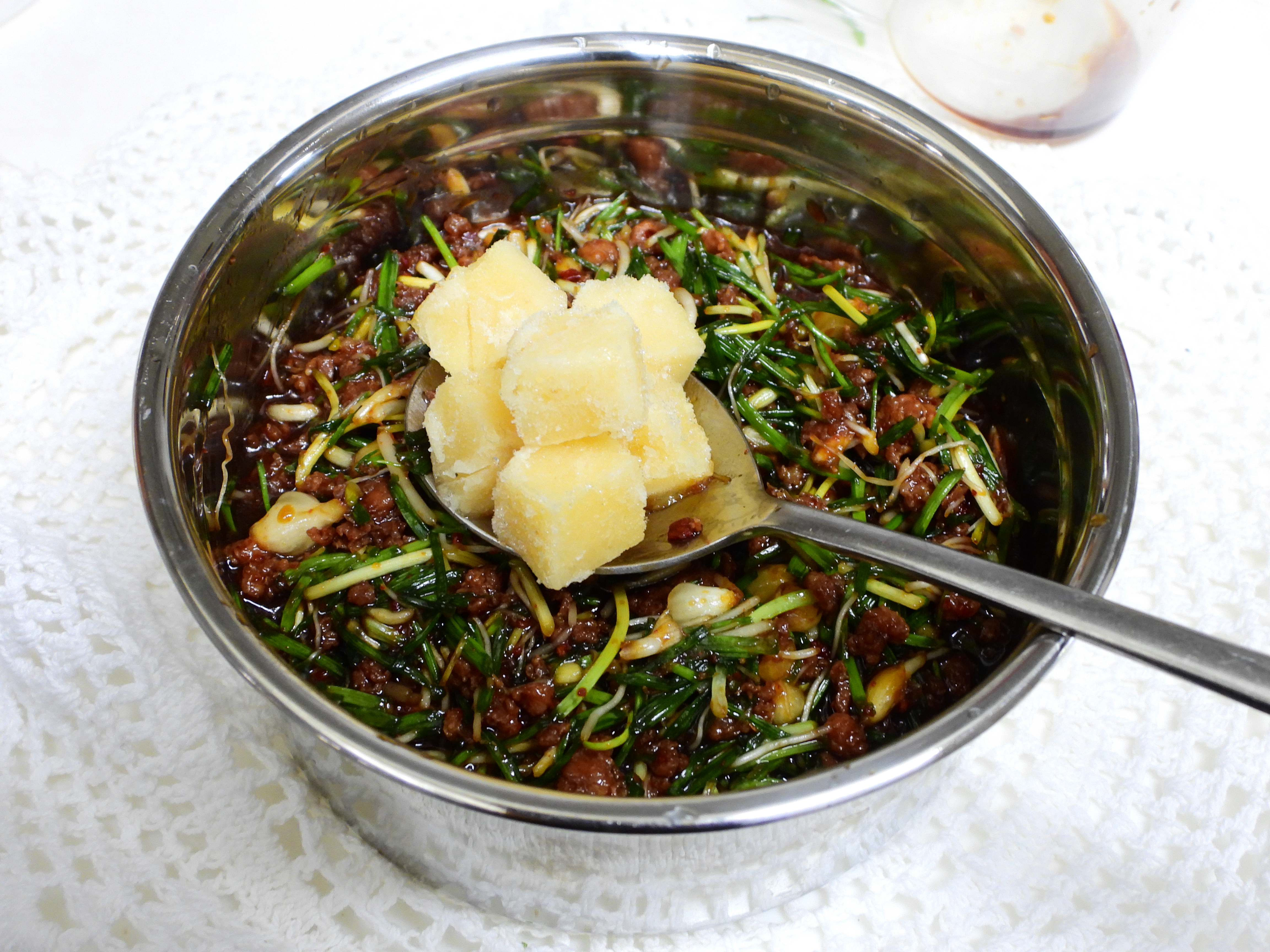 다진 마늘 넣기