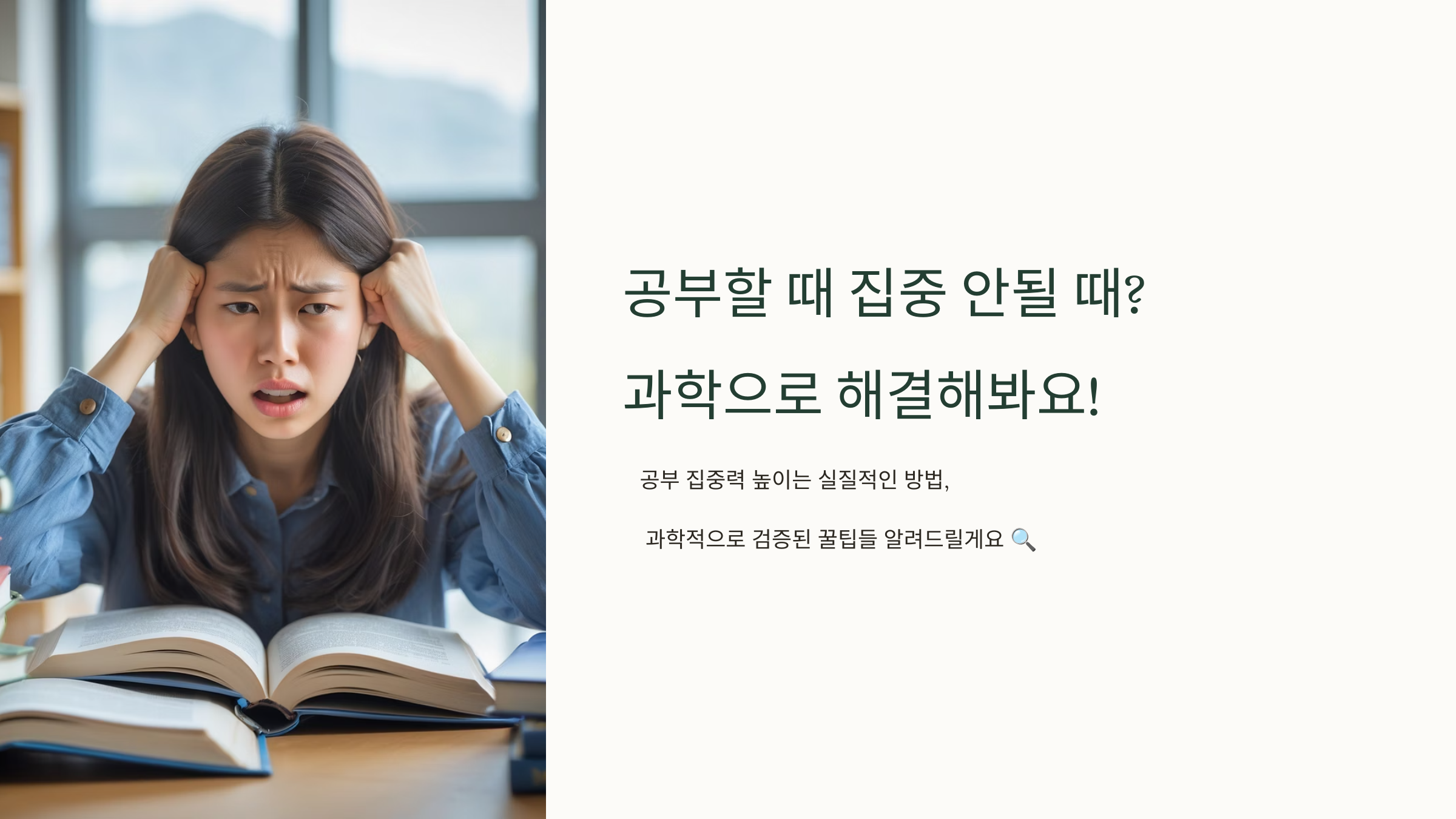 공부할때 집중이 안된다면 과학적 해결법