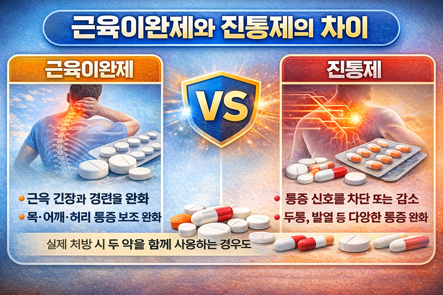 근육이완제와 진통제의 차이점