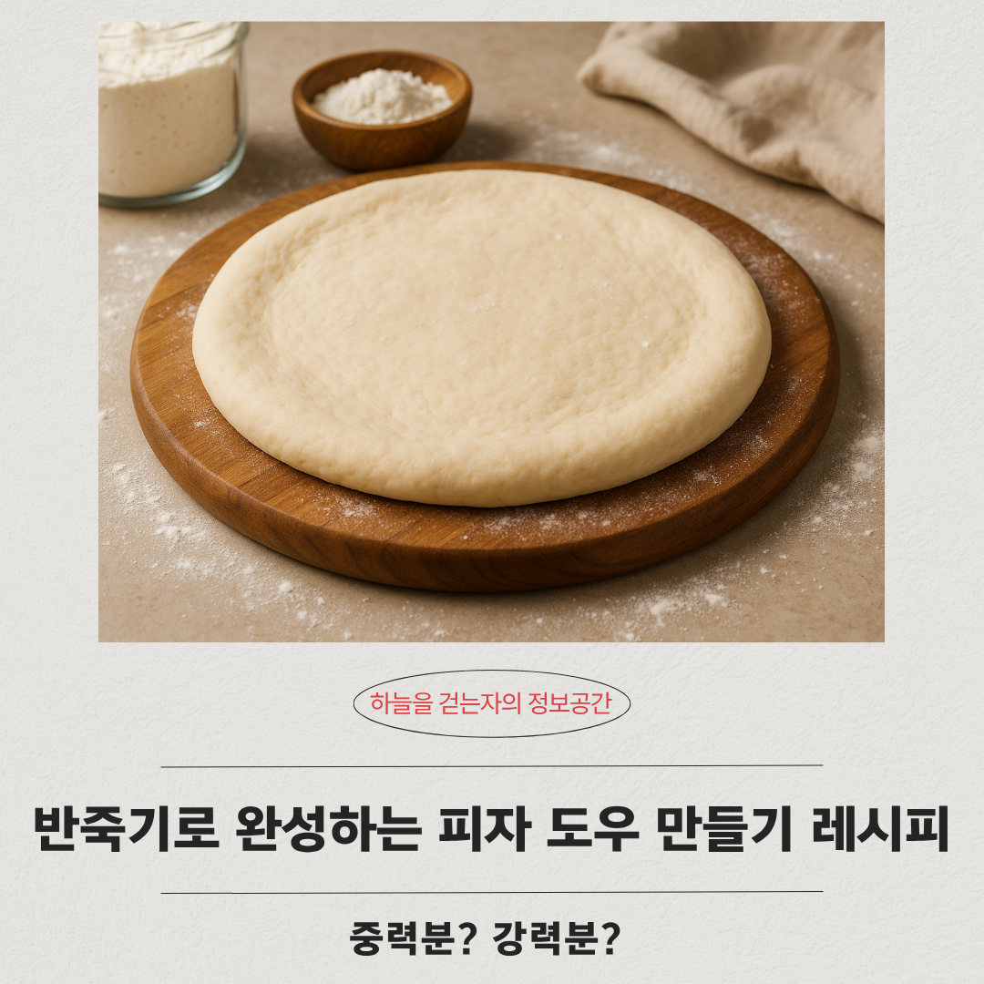 중력분? 강력분? 반죽기로 완성하는 피자 도우 만들기 레시피
