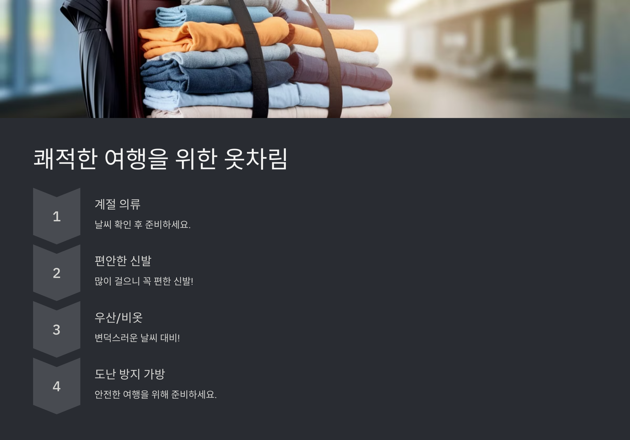 유럽여행 준비물 체크리스트