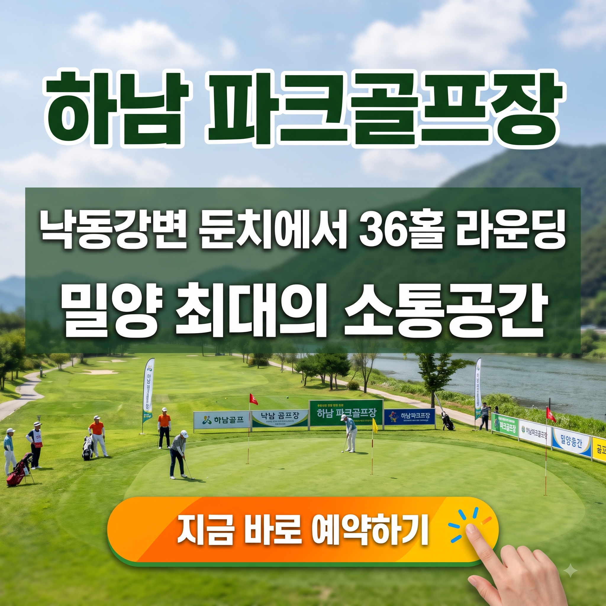 낙동강변 둔치에서 36홀 라운딩, 밀양 하남파크골프장 예약 꿀팁 (위치, 코스, 시설, 이용시간, 요금, 예약방법 등)