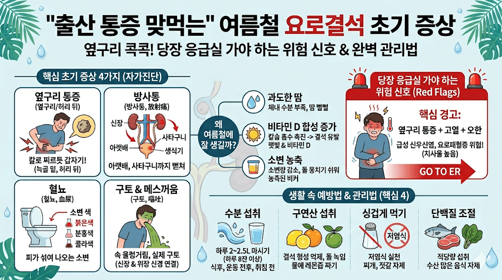 요로결석의 증상과 대처법
