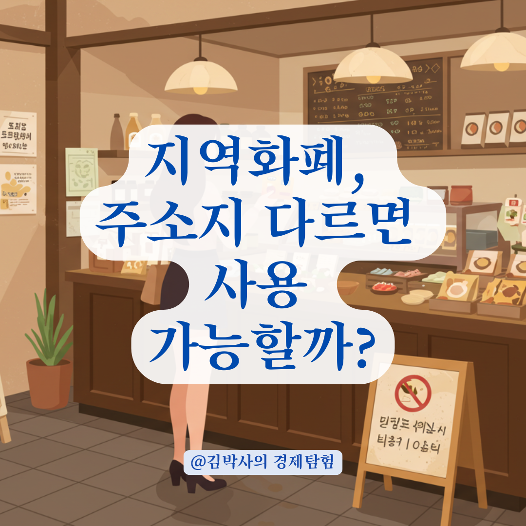 주소지와 다른 지역화폐카드, 사용 가능 여부와 주의사항 요약.
