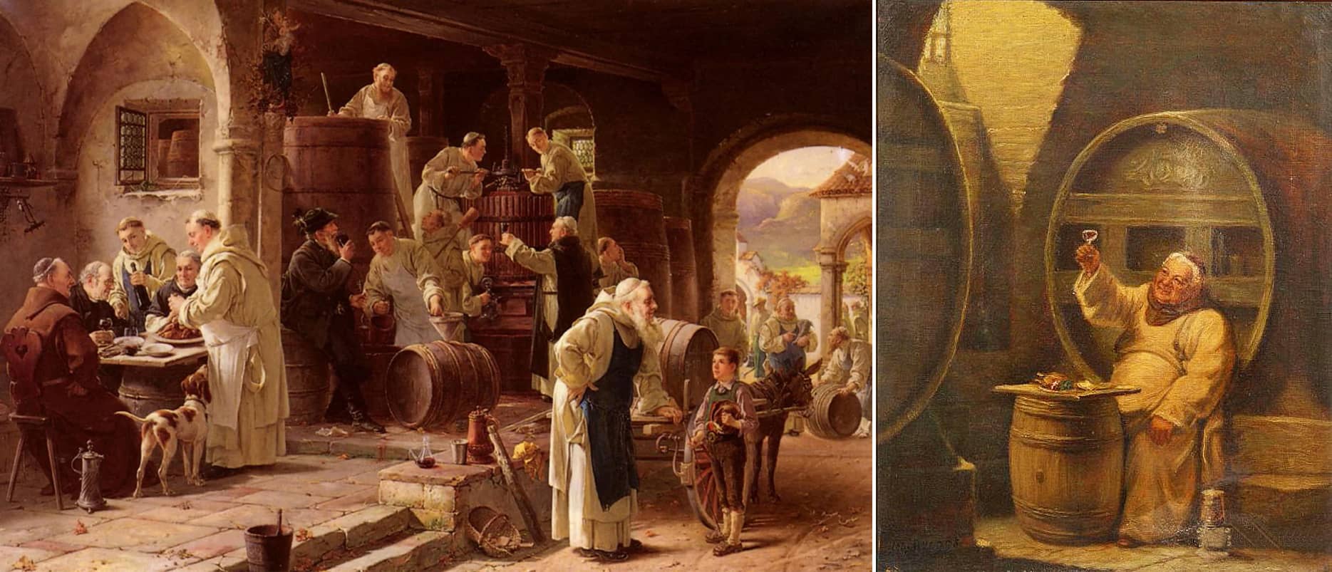 중세 시대의 와인, 수도원의 와인 그림