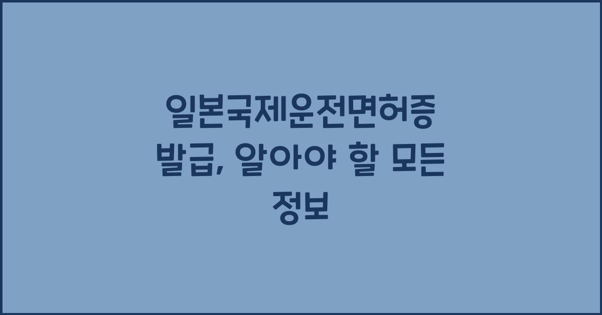 일본국제운전면허증
