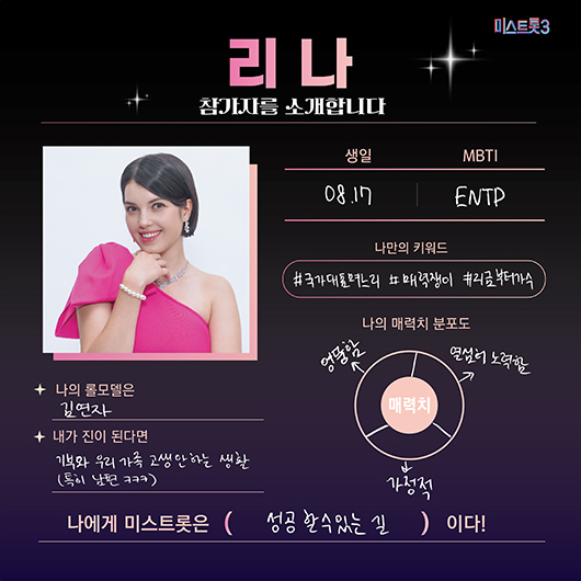 미스터트롯3 참가자 리나