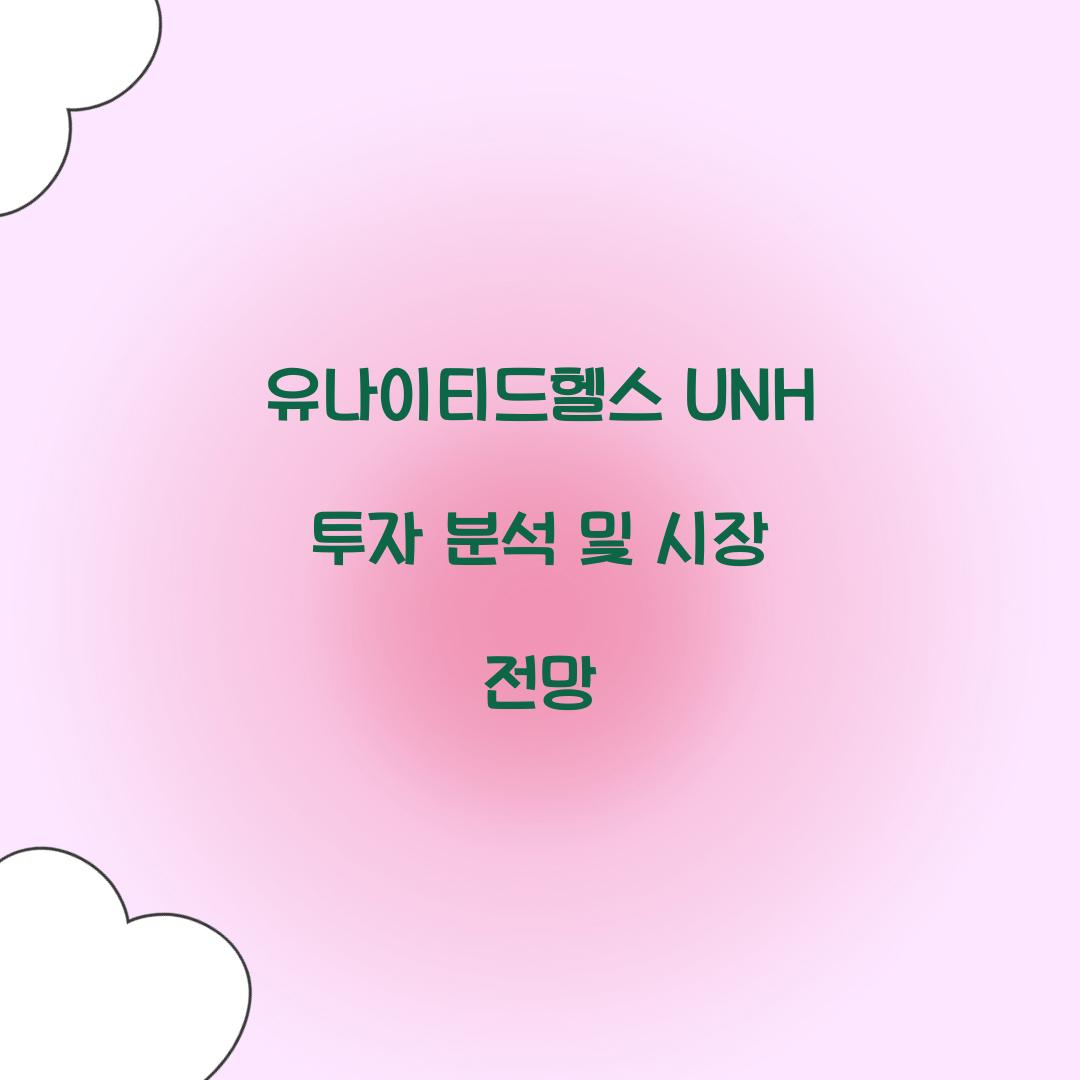 유나이티드헬스 UNH 투자 분석