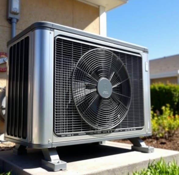 에어컨 실외기가 있습니다.