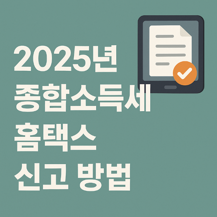 “2025년 홈택스로 종합소득세 신고, 실제 순서 알려드립니다”