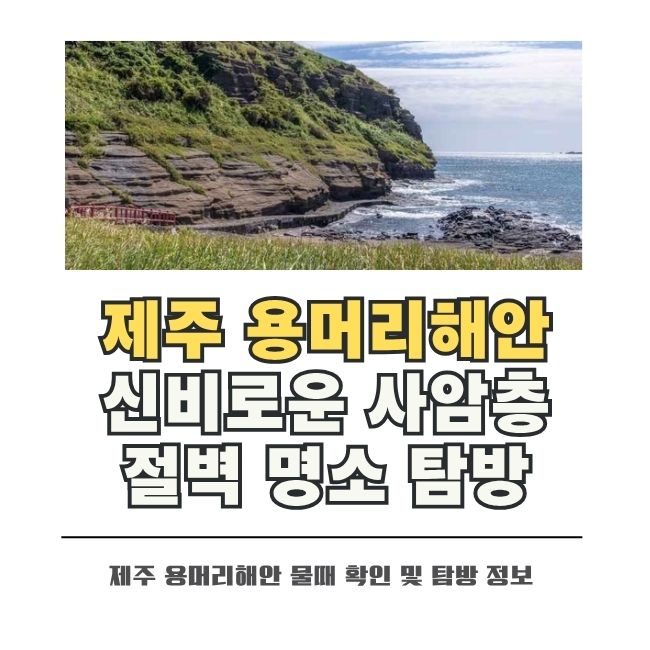 바다로 향하는 제주 용머리해안의 신비로운 해안절경