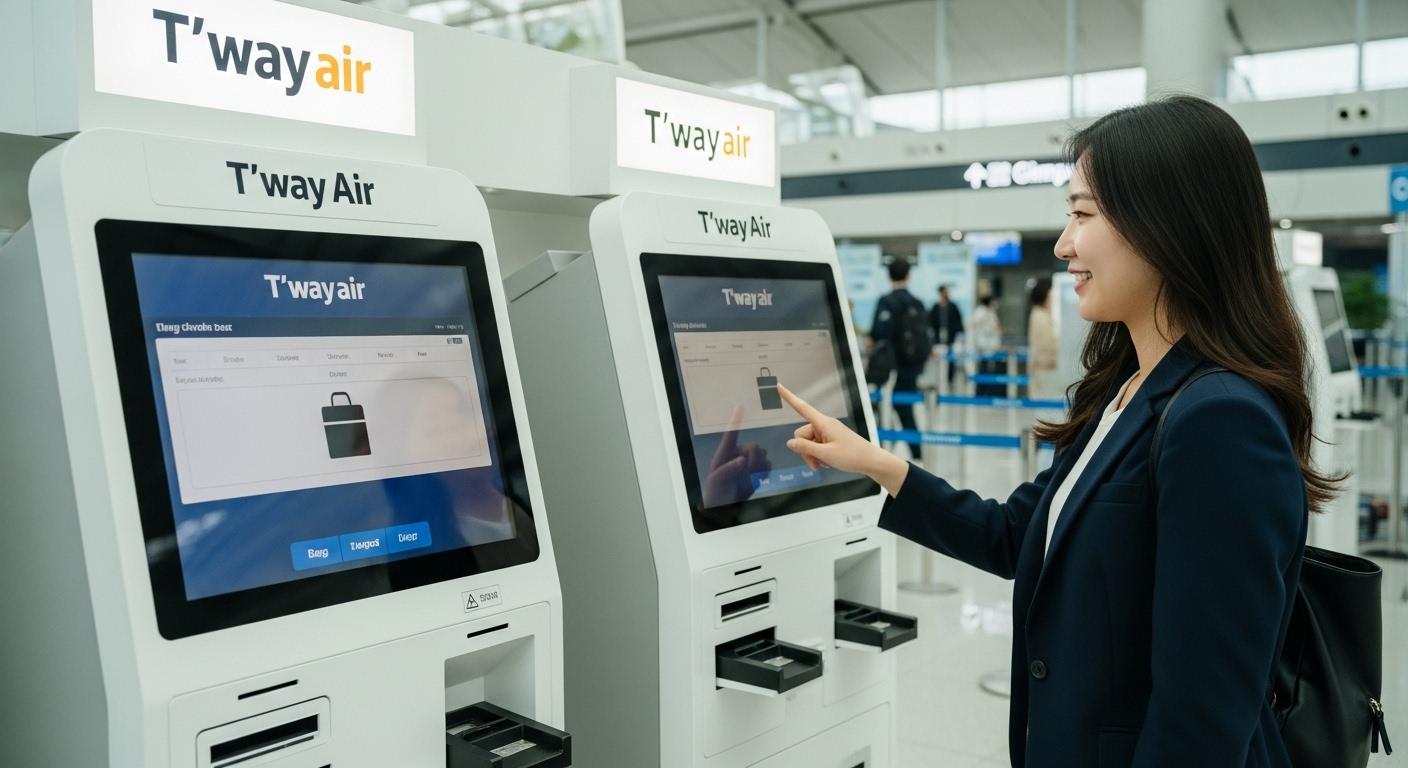 김포공항 티웨이항공 셀프체크인