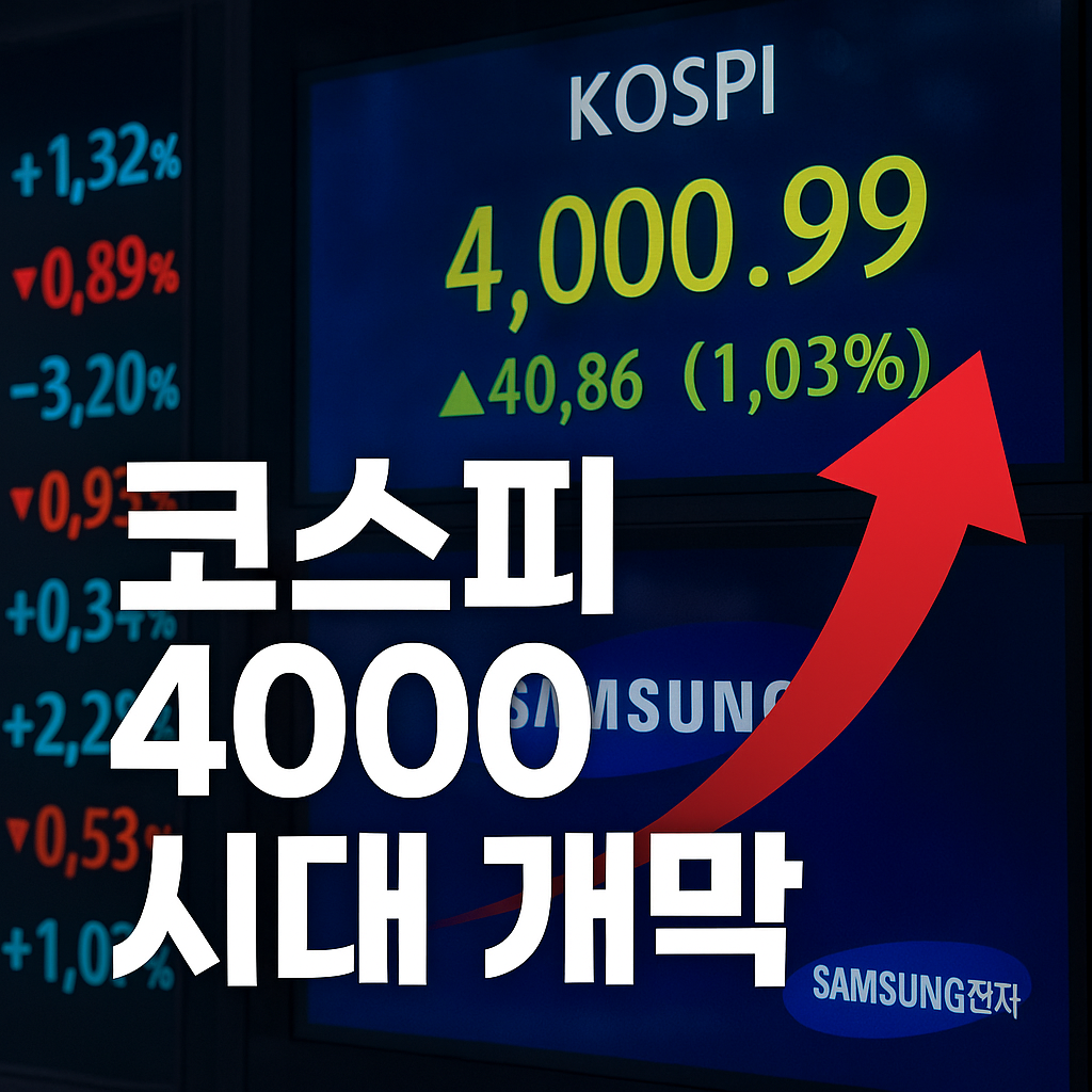 코스피 사상 최고치 4000 돌파