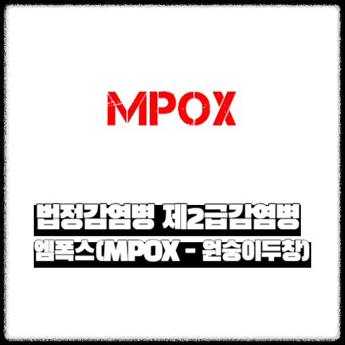 법정감염병 제2급감염병 | 엠폭스(MPOX - 원숭이두창) 이란? 원인, 증상, 진단, 치료, 예방