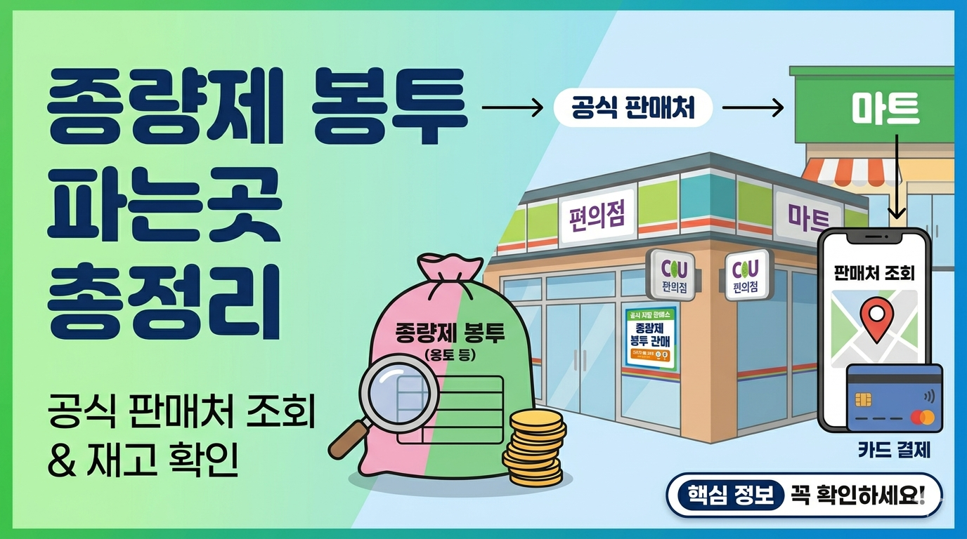 종량제봉투파는곳