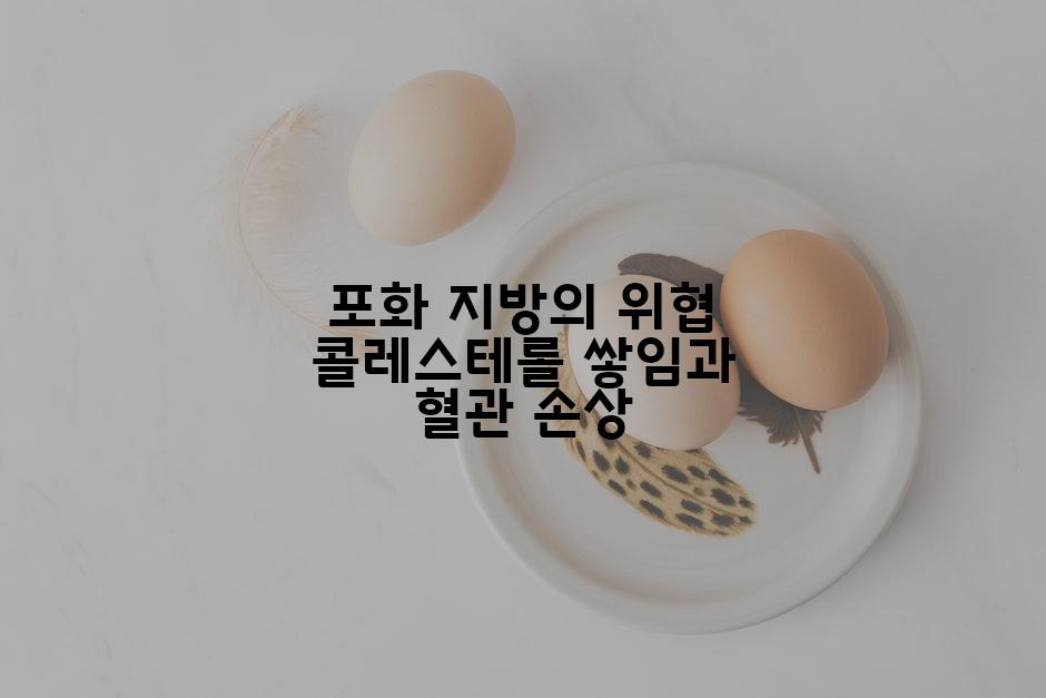 포화 지방의 위협 콜레스테롤 쌓임과 혈관 손상