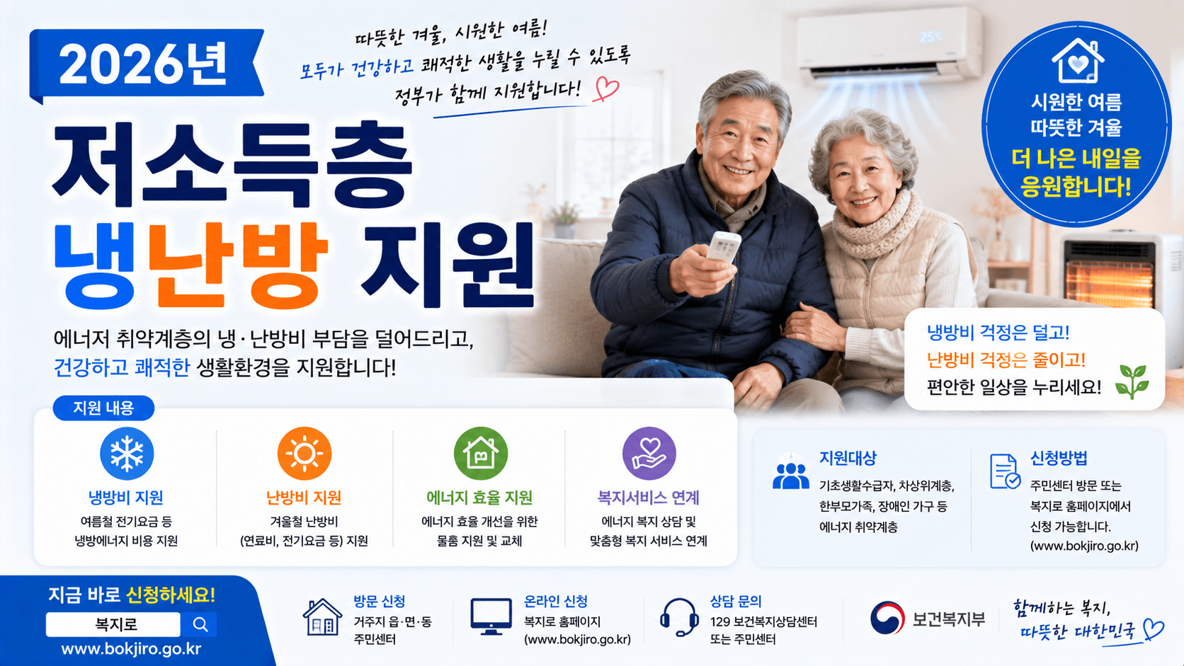 2026년 저소득층 냉난방 지원