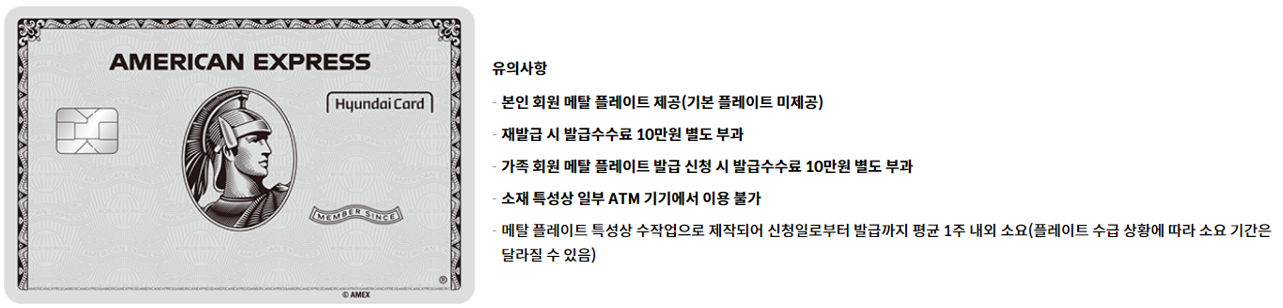 현대 아메리칸익스프레스 플래티늄 카드 연회비