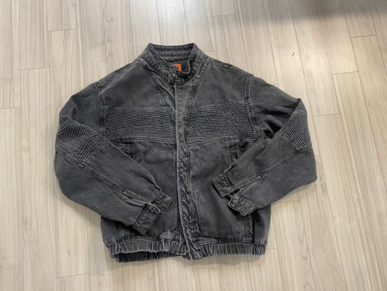 디미트리블랙 (VLAD) 워시드 데님 바이커 자켓_그레이(VLAD) WASHED DENIM BIKER JACKET_GRAY
