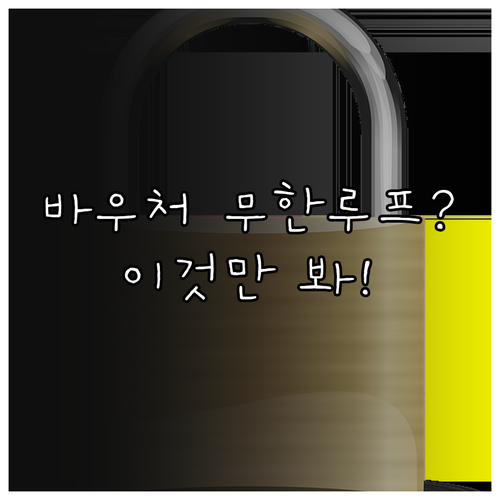 경영안정 바우처 무한 루프 탈출법 및..