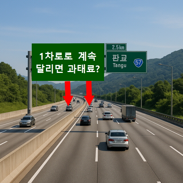 고속도로 1차선 계속 주행 시 과태료? 단속 기준부터 예외까지