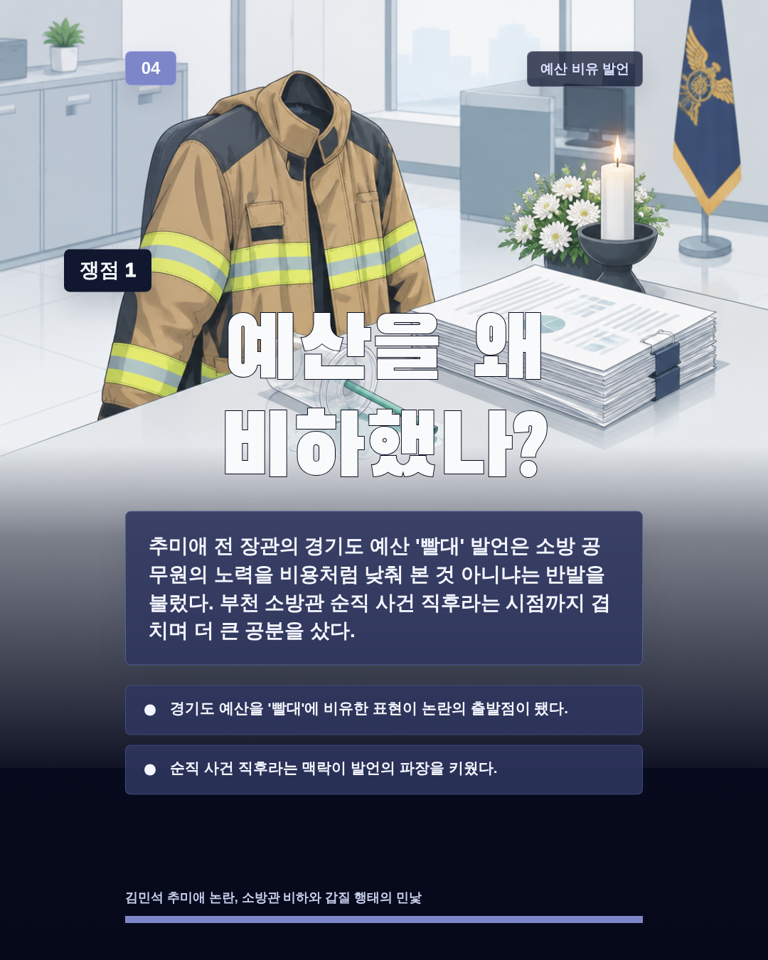 예산을 왜 비하했나?