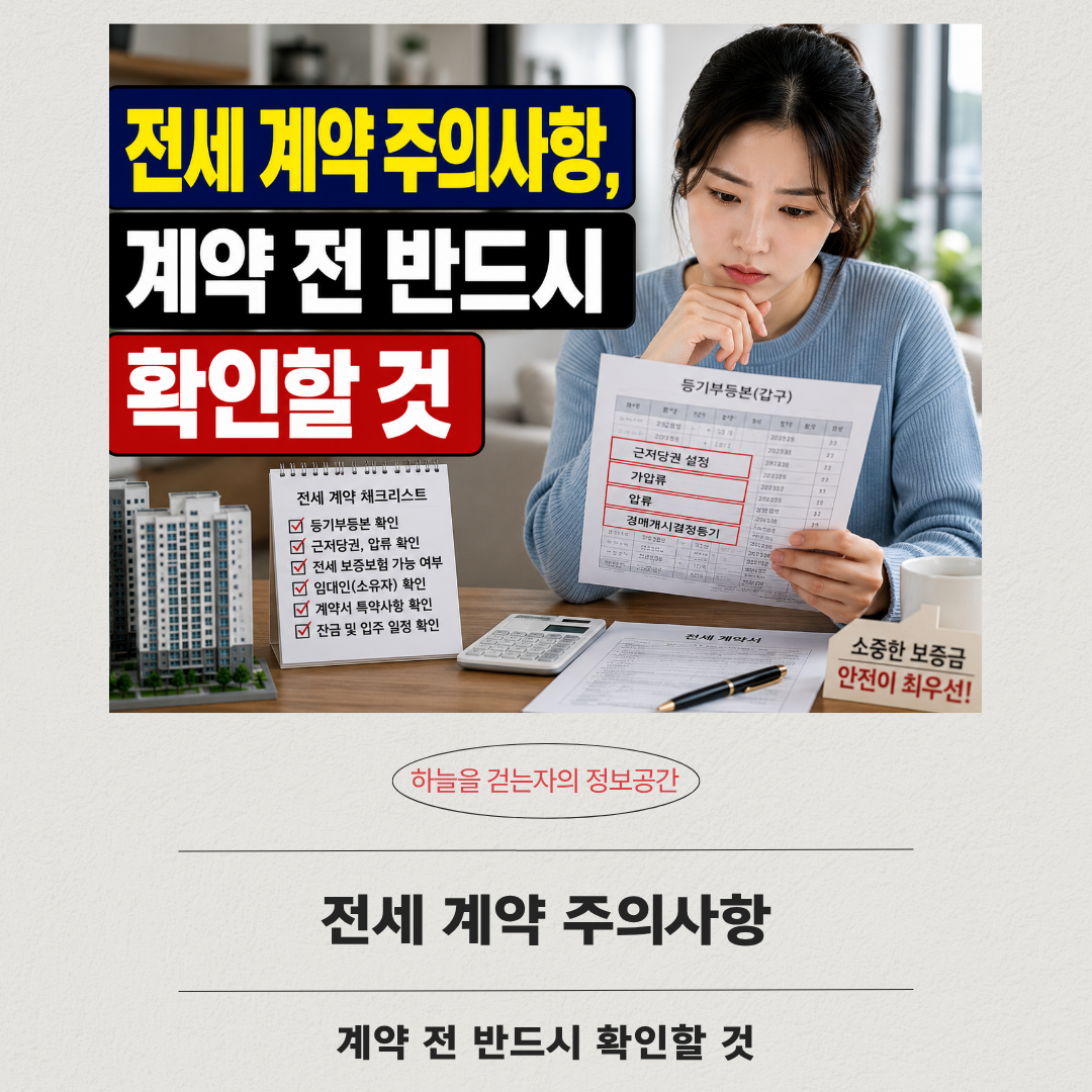 전세 계약 주의사항, 계약 전 반드시 확인할 것