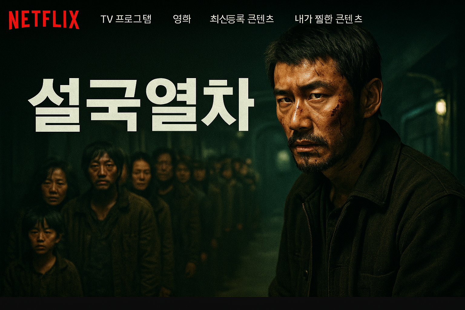 넷플릭스 화면 속 한국영화 배너 장면