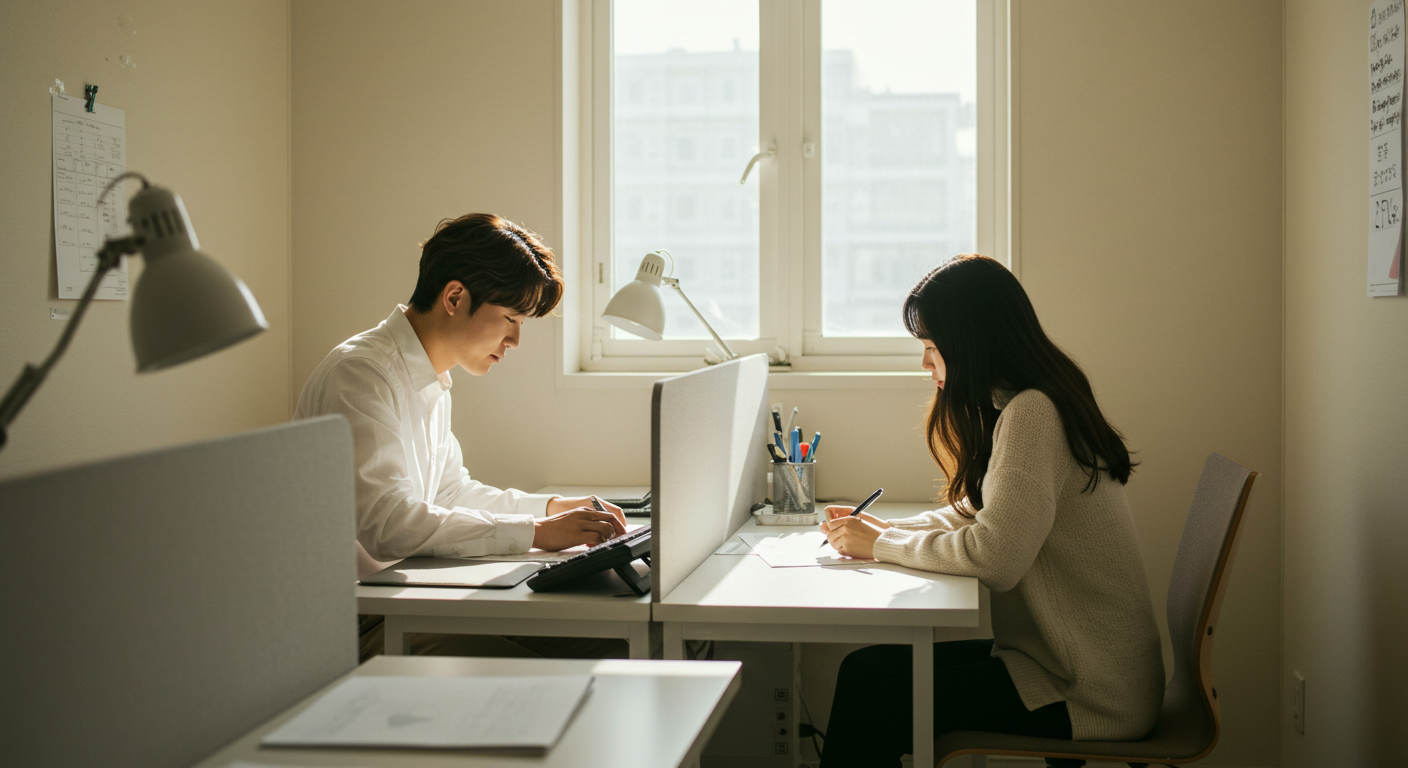 작은 사무실 넓어보이는 인테리어