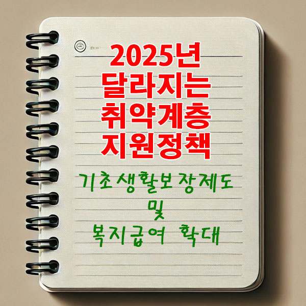 2025년 달라지는 취약계층 지원정책 기초생활보장제도 및 복지급여 확대