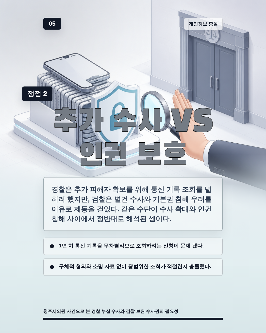 추가 수사 VS 인권 보호