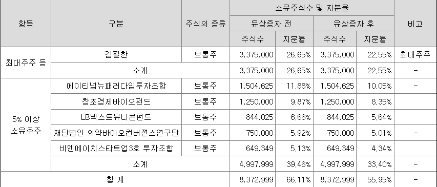 아이빔테크놀로지 최대주주