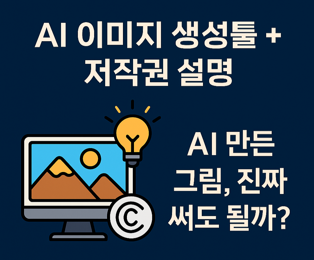 블로그 · 유튜브용 AI 이미지 생성툴 저작권 안내