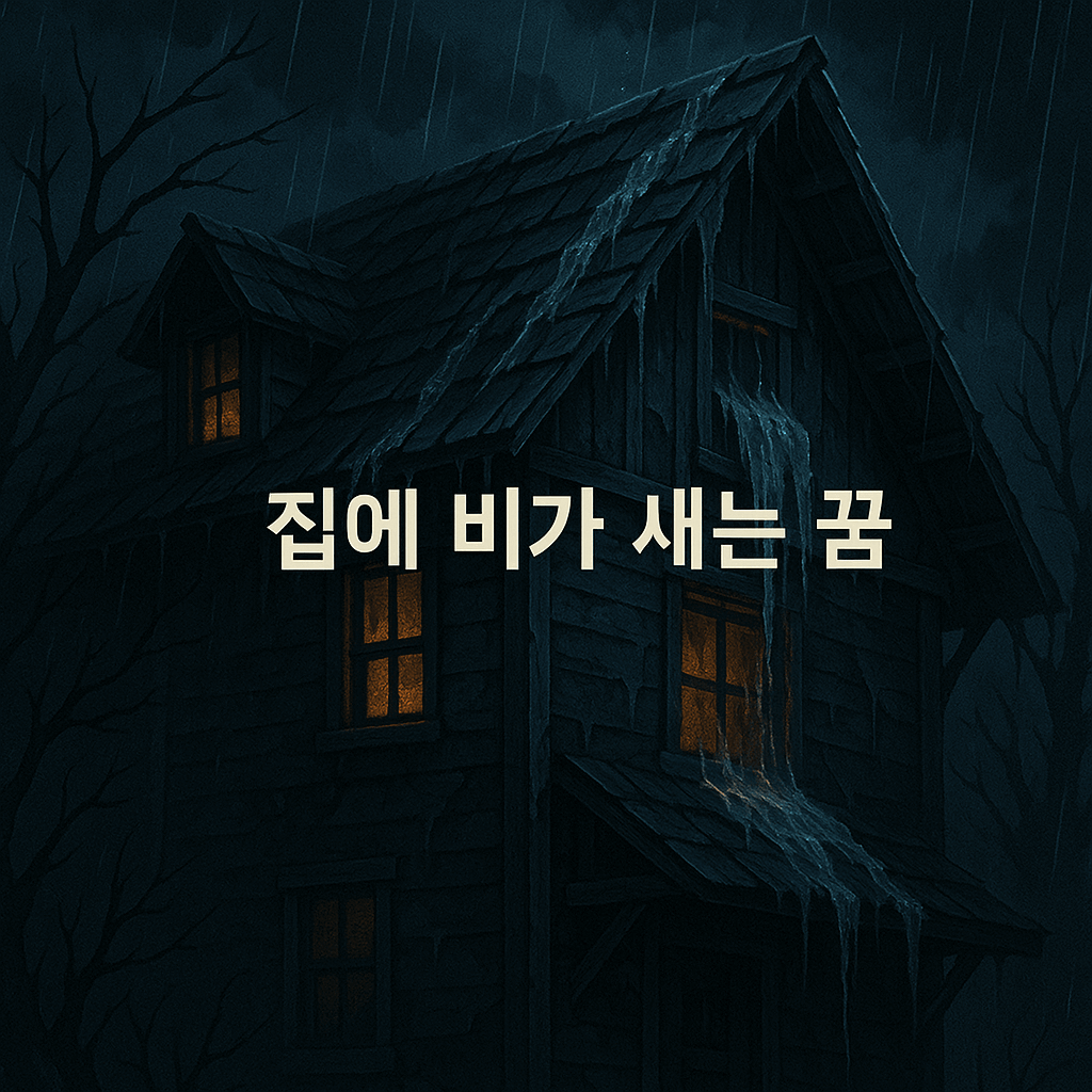 집에 비가 새는 꿈 해몽