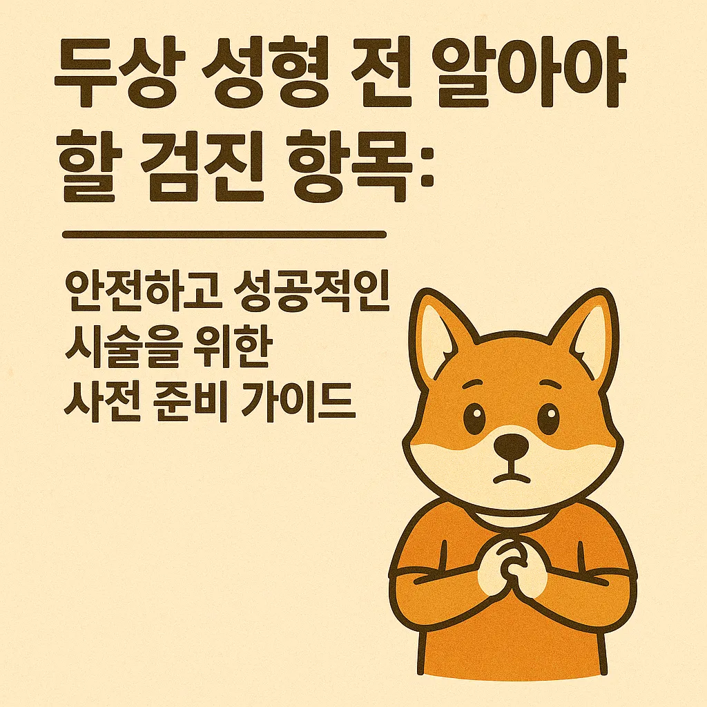 두상 성형 전 꼭 알아야 할 검사 항목 7가지: CT부터 감염 체크까지