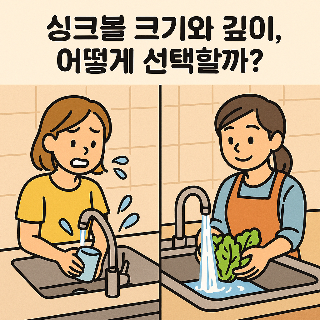 싱크볼 크기와 깊이, 어떻게 선택할까?