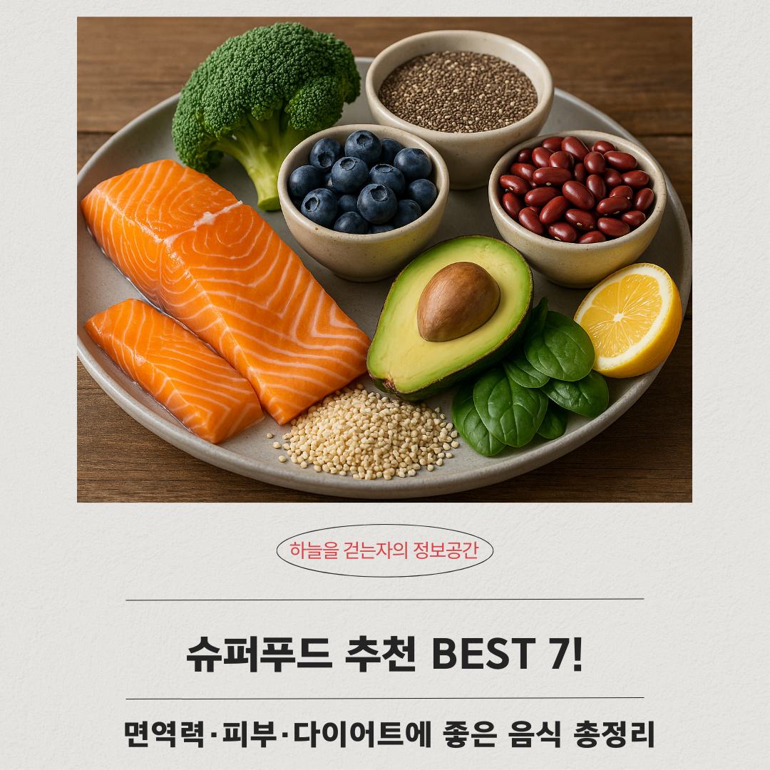 슈퍼푸드 추천 BEST 7! 면역력·피부·다이어트에 좋은 음식 총정리