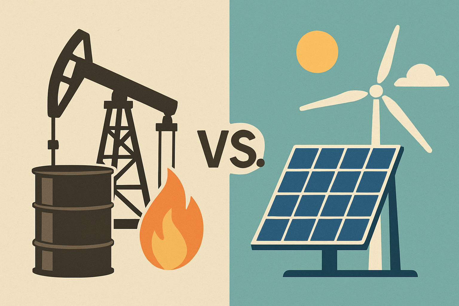 석유, 천연가스 vs 태양광, 풍력