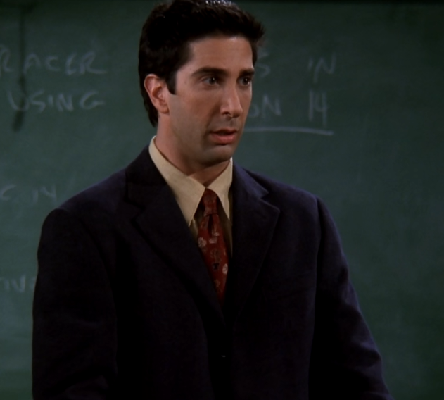 Ross on University lecture on FRIENDS show