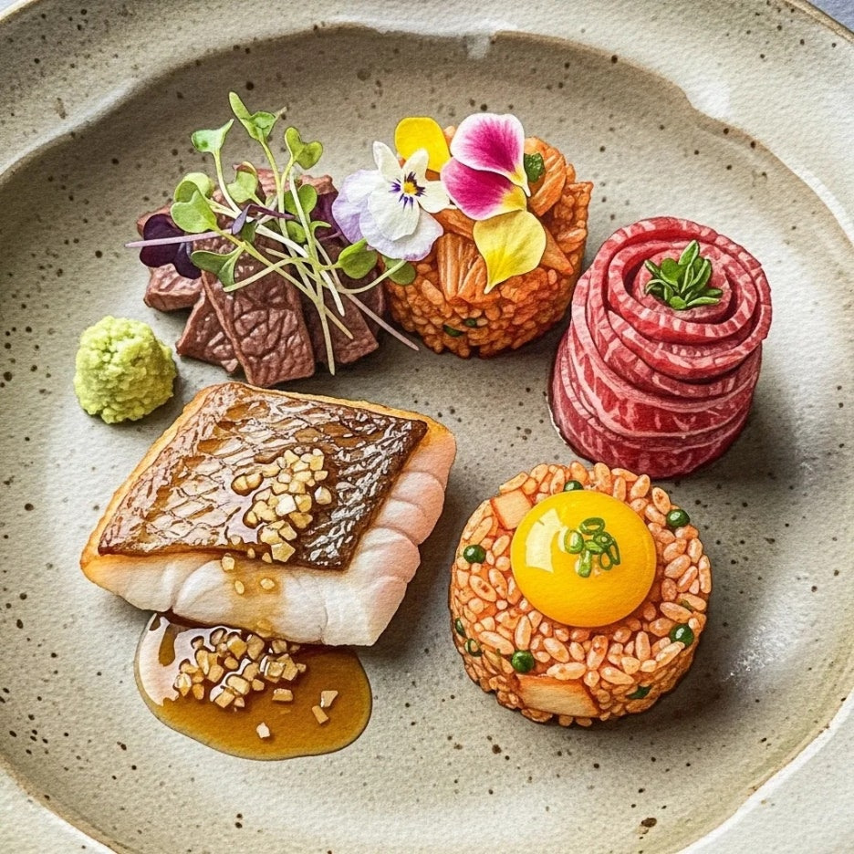 예술적으로 담아낸 창의적인 한식 요리