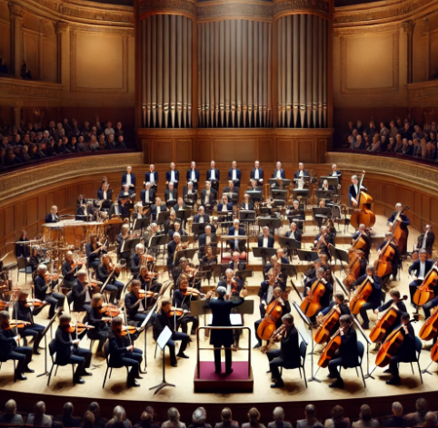 오케스트라 무대 전체 사진